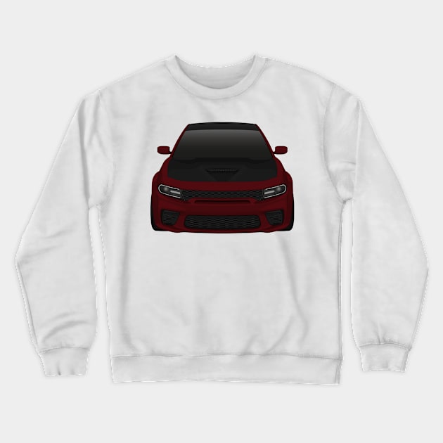 Charger Widebody Octane-red + black Crewneck Sweatshirt by VENZ0LIC